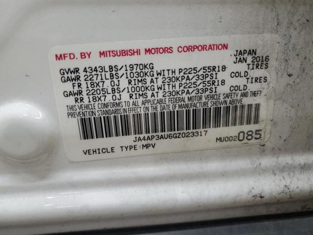 Photo 12 VIN: JA4AP3AU6GZ023317 - MITSUBISHI OUTLANDER 