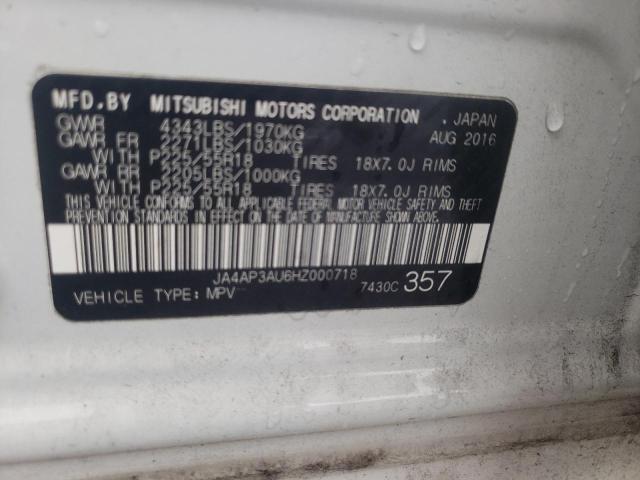 Photo 9 VIN: JA4AP3AU6HZ000718 - MITSUBISHI OUTLANDER 