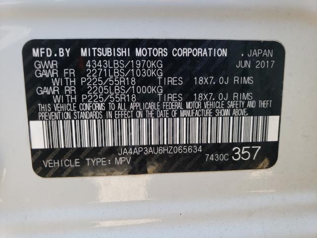 Photo 9 VIN: JA4AP3AU6HZ065634 - MITSUBISHI OUTLANDER 