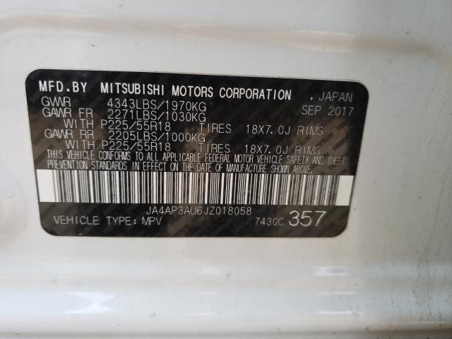 Photo 9 VIN: JA4AP3AU6JZ018058 - MITSUBISHI OUTLANDER 