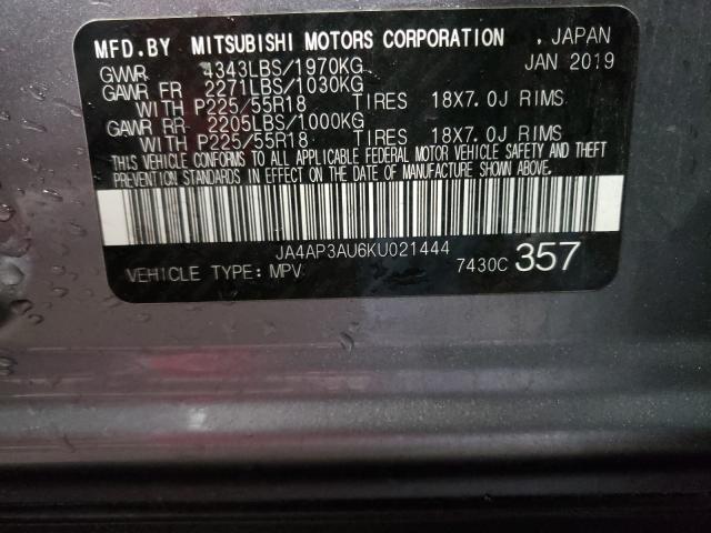 Photo 9 VIN: JA4AP3AU6KU021444 - MITSUBISHI OUTLANDER 