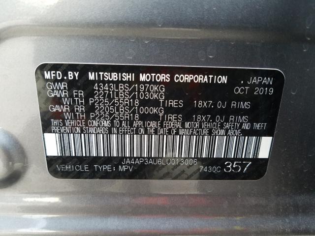 Photo 9 VIN: JA4AP3AU6LU013006 - MITSUBISHI OUTLANDER 