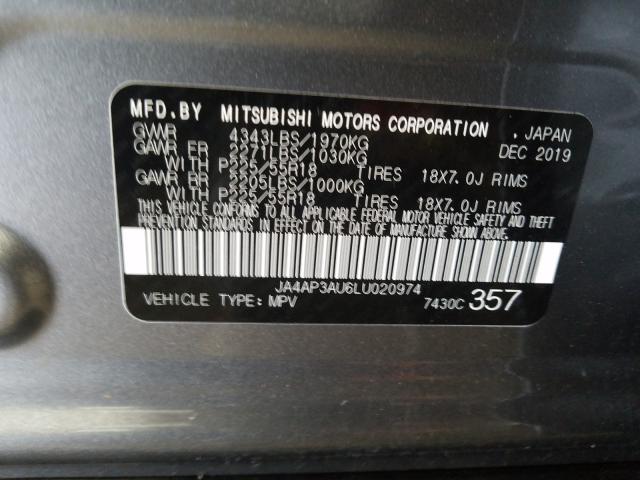 Photo 9 VIN: JA4AP3AU6LU020974 - MITSUBISHI OUTLANDER 