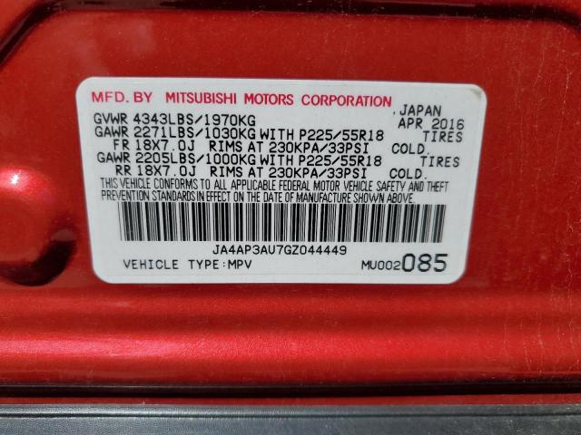 Photo 12 VIN: JA4AP3AU7GZ044449 - MITSUBISHI OUTLANDER 