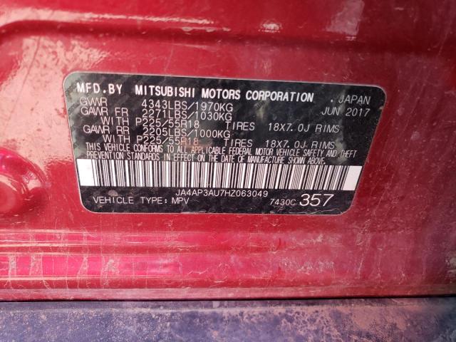 Photo 11 VIN: JA4AP3AU7HZ063049 - MITSUBISHI OUTLANDER 