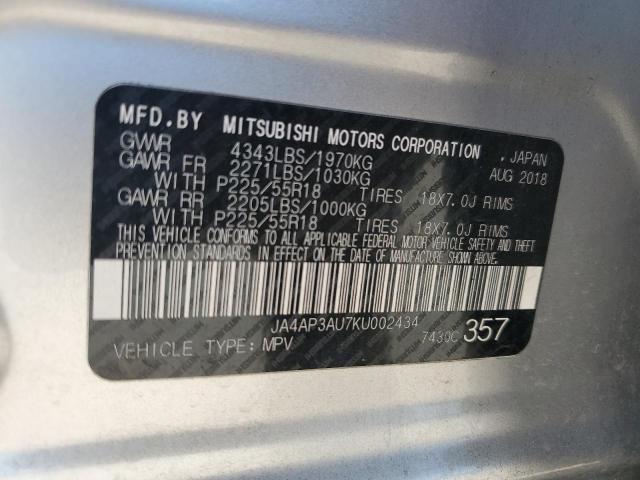 Photo 11 VIN: JA4AP3AU7KU002434 - MITSUBISHI OUTLANDER 