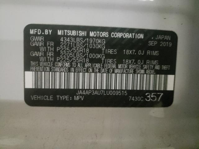 Photo 9 VIN: JA4AP3AU7LU009515 - MITSUBISHI OUTLANDER 