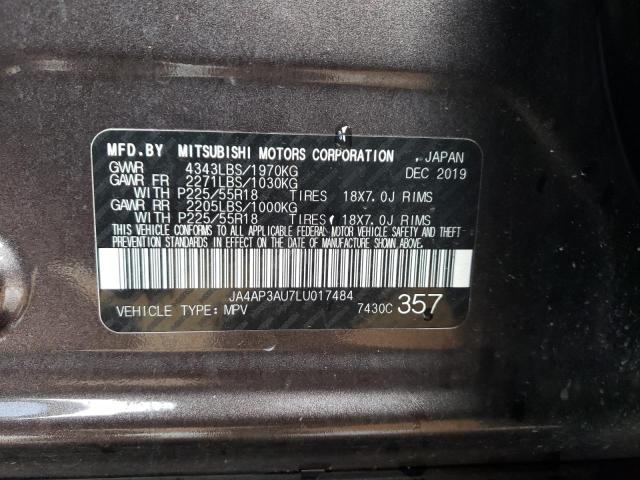 Photo 11 VIN: JA4AP3AU7LU017484 - MITSUBISHI OUTLANDER 