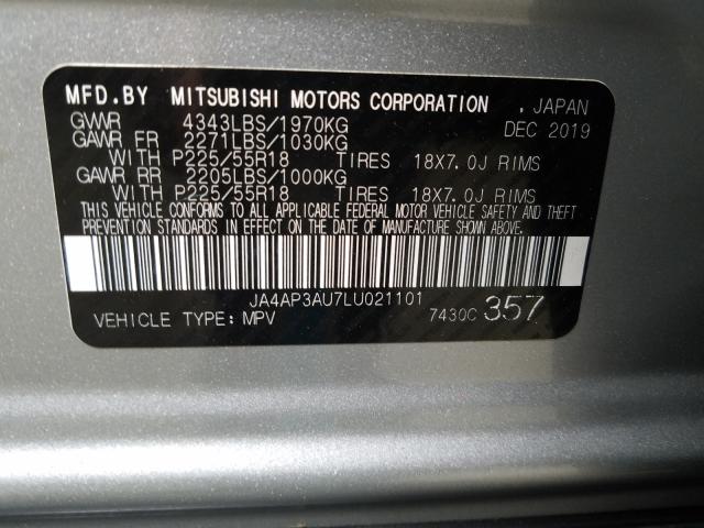 Photo 9 VIN: JA4AP3AU7LU021101 - MITSUBISHI OUTLANDER 