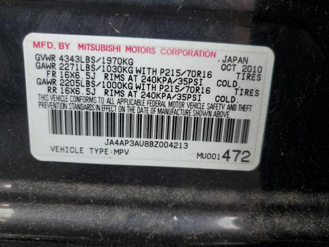 Photo 12 VIN: JA4AP3AU8BZ004213 - MITSUBISHI OUTLANDER 