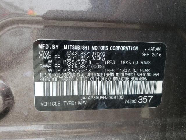 Photo 9 VIN: JA4AP3AU8HZ009100 - MITSUBISHI OUTLANDER 