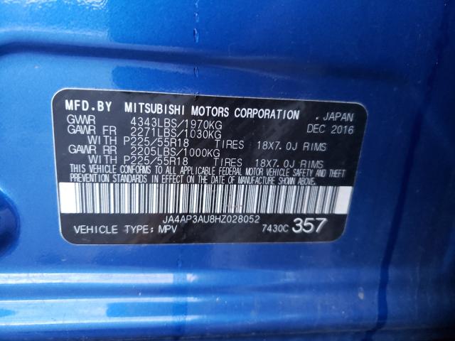 Photo 9 VIN: JA4AP3AU8HZ028052 - MITSUBISHI OUTLANDER 