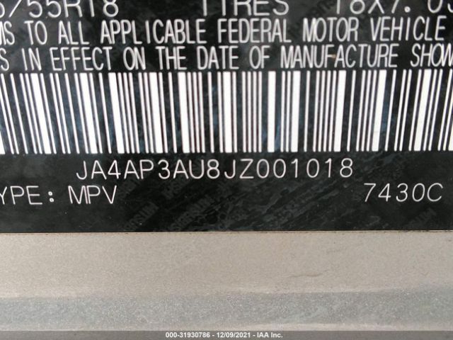 Photo 8 VIN: JA4AP3AU8JZ001018 - MITSUBISHI OUTLANDER SPORT 