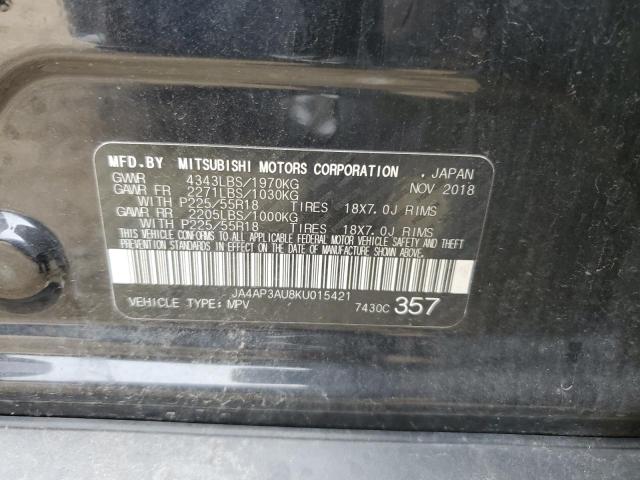 Photo 9 VIN: JA4AP3AU8KU015421 - MITSUBISHI OUTLANDER 