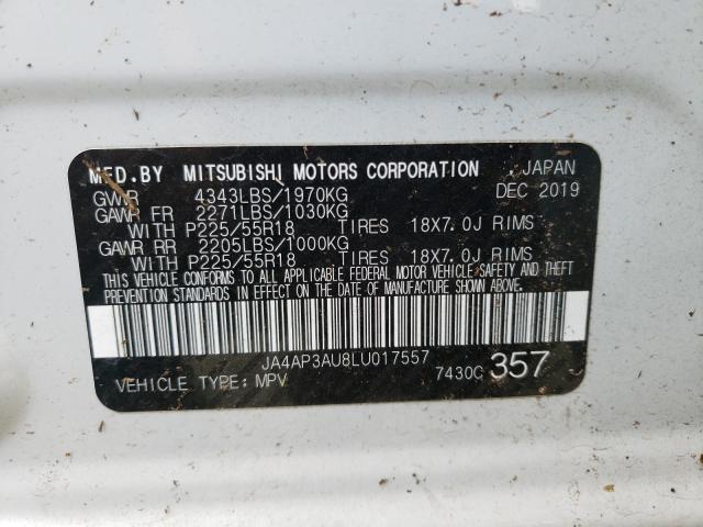 Photo 9 VIN: JA4AP3AU8LU017557 - MITSUBISHI OUTLANDER 