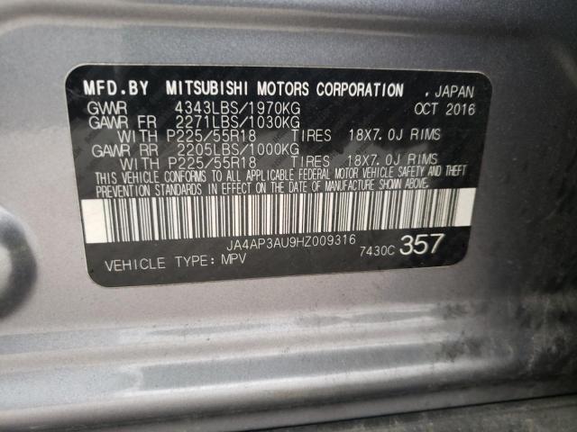 Photo 9 VIN: JA4AP3AU9HZ009316 - MITSUBISHI OUTLANDER 