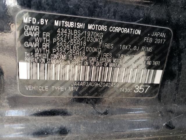 Photo 9 VIN: JA4AP3AU9HZ042459 - MITSUBISHI OUTLANDER 