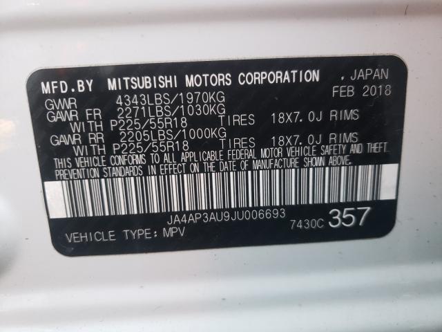 Photo 9 VIN: JA4AP3AU9JU006693 - MITSUBISHI OUTLANDER 