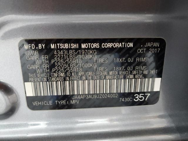 Photo 11 VIN: JA4AP3AU9JZ024002 - MITSUBISHI OUTLANDER 