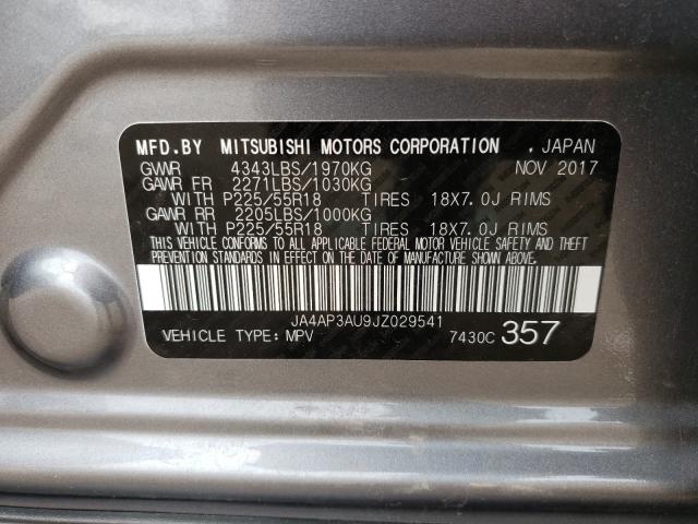 Photo 9 VIN: JA4AP3AU9JZ029541 - MITSUBISHI OUTLANDER 