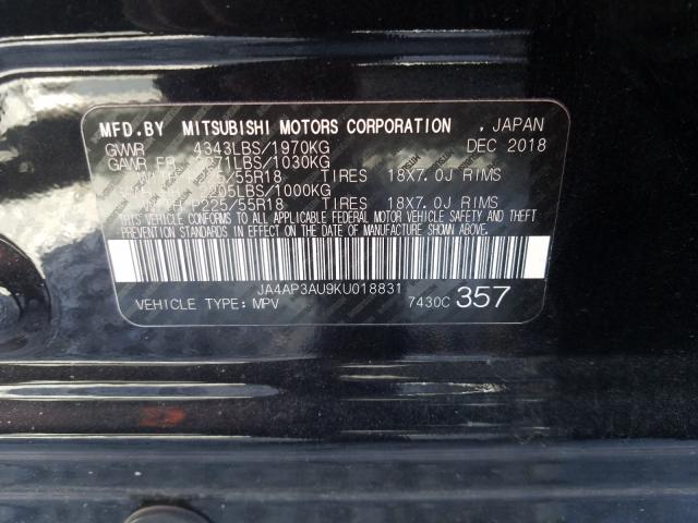 Photo 9 VIN: JA4AP3AU9KU018831 - MITSUBISHI OUTLANDER 