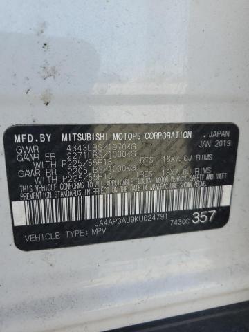 Photo 12 VIN: JA4AP3AU9KU024791 - MITSUBISHI OUTLANDER 