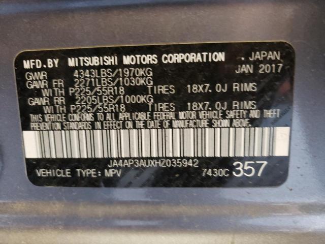 Photo 9 VIN: JA4AP3AUXHZ035942 - MITSUBISHI OUTLANDER 