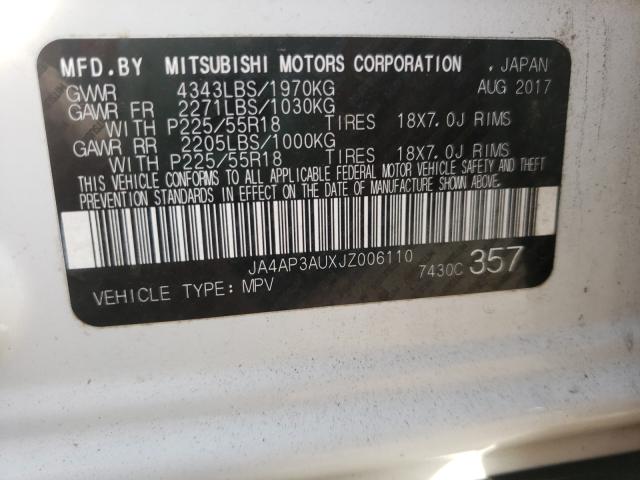 Photo 9 VIN: JA4AP3AUXJZ006110 - MITSUBISHI OUTLANDER 