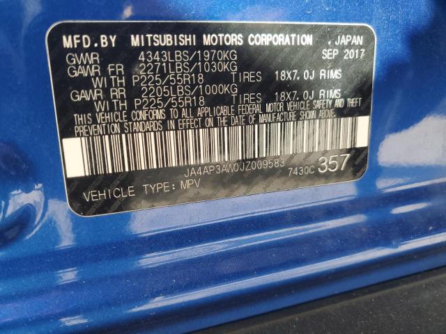 Photo 12 VIN: JA4AP3AW0JZ009583 - MITSUBISHI OUTLANDER 