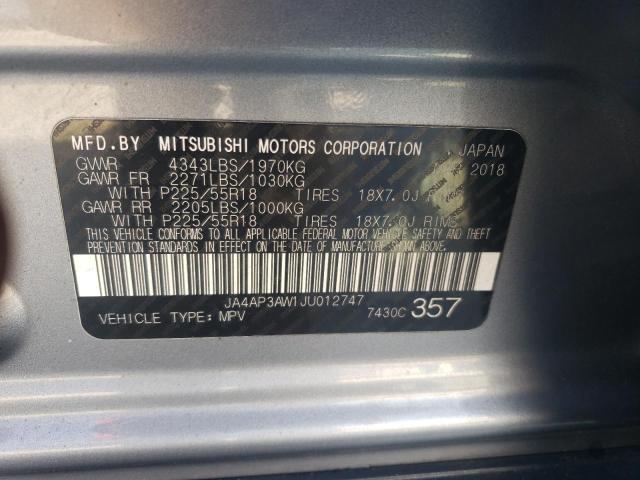 Photo 12 VIN: JA4AP3AW1JU012747 - MITSUBISHI OUTLANDER 