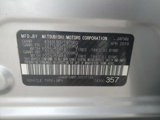 Photo 13 VIN: JA4AP3AW1JU015180 - MITSUBISHI OUTLANDER 