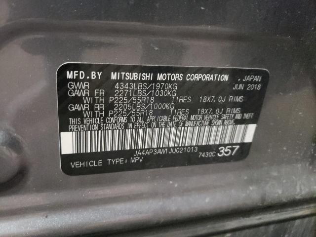 Photo 12 VIN: JA4AP3AW1JU021013 - MITSUBISHI OUTLANDER 