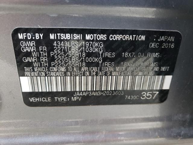 Photo 9 VIN: JA4AP3AW3HZ023603 - MITSUBISHI OUTLANDER 