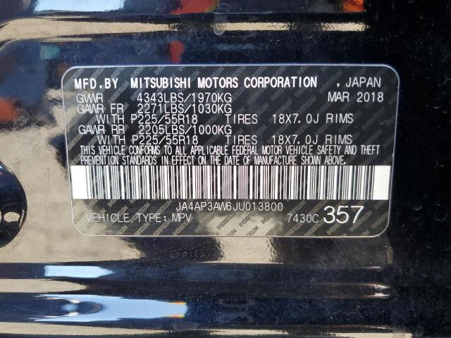 Photo 11 VIN: JA4AP3AW6JU013800 - MITSUBISHI OUTLANDER 