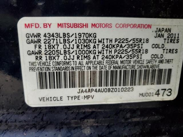 Photo 12 VIN: JA4AP4AU0BZ010223 - MITSUBISHI OUTLANDER 