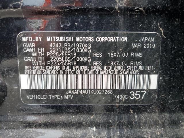 Photo 9 VIN: JA4AP4AU1KU027268 - MITSUBISHI OUTLANDER 