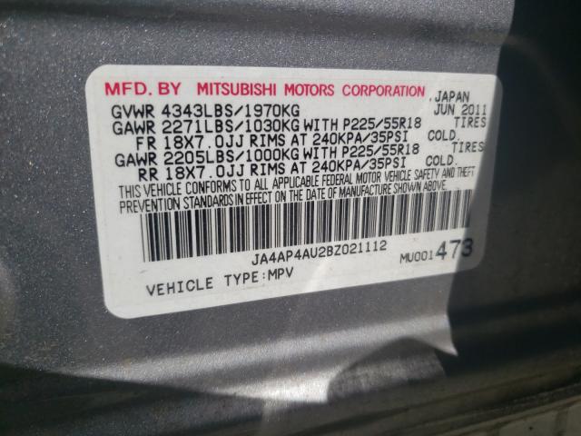 Photo 9 VIN: JA4AP4AU2BZ021112 - MITSUBISHI OUTLANDER 