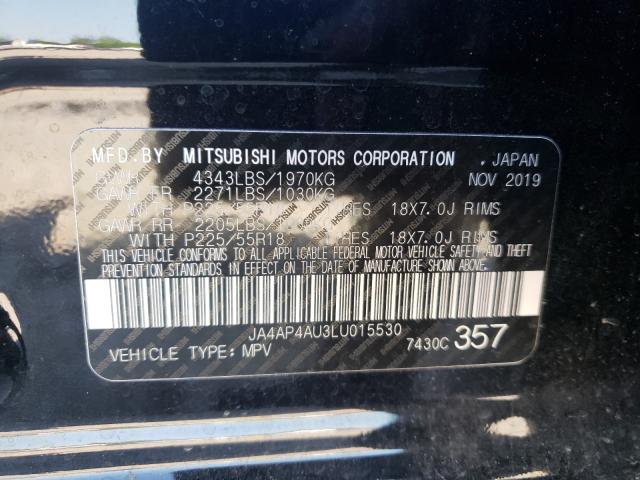 Photo 9 VIN: JA4AP4AU3LU015530 - MITSUBISHI OUTLANDER 