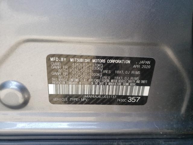 Photo 9 VIN: JA4AP4AU4LU031137 - MITSUBISHI OUTLANDER SPORT 