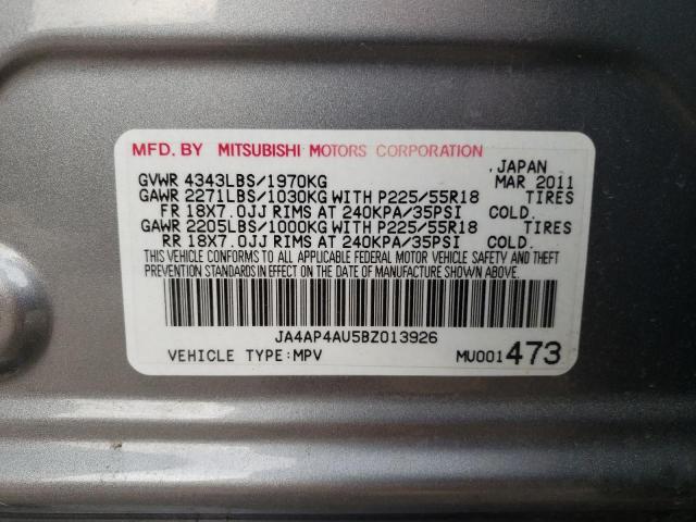 Photo 12 VIN: JA4AP4AU5BZ013926 - MITSUBISHI OUTLANDER 