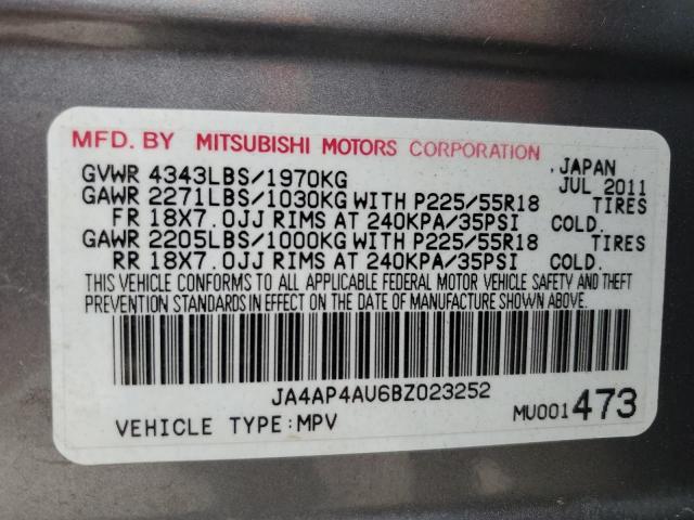 Photo 13 VIN: JA4AP4AU6BZ023252 - MITSUBISHI OUTLANDER 