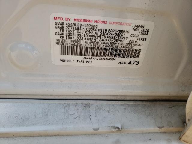 Photo 9 VIN: JA4AP4AU7BZ004984 - MITSUBISHI OUTLANDER 