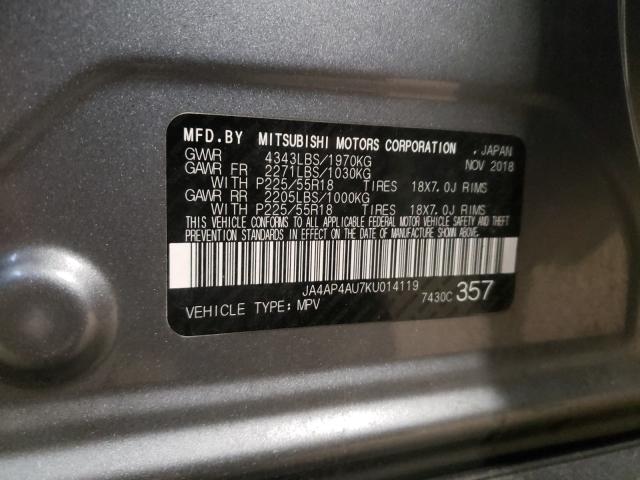 Photo 9 VIN: JA4AP4AU7KU014119 - MITSUBISHI OUTLANDER SPORT 