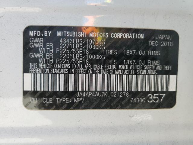 Photo 13 VIN: JA4AP4AU7KU021278 - MITSUBISHI OUTLANDER 