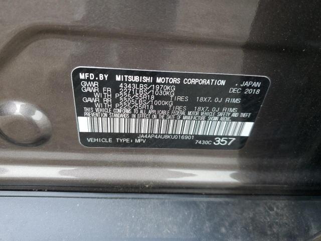 Photo 11 VIN: JA4AP4AU8KU016901 - MITSUBISHI OUTLANDER 