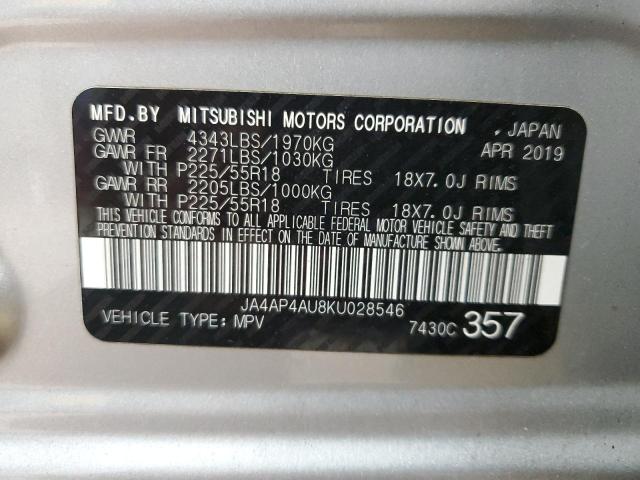 Photo 12 VIN: JA4AP4AU8KU028546 - MITSUBISHI OUTLANDER 