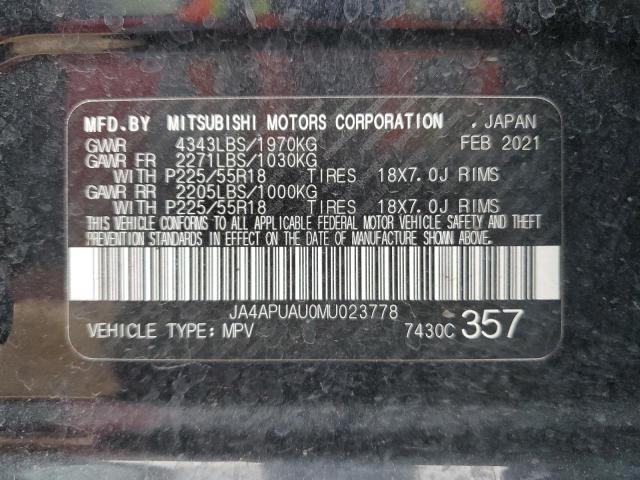 Photo 11 VIN: JA4APUAU0MU023778 - MITSUBISHI OUTLANDER 