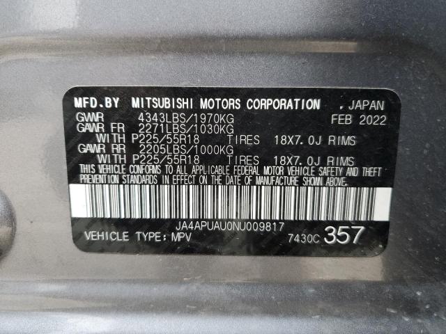 Photo 12 VIN: JA4APUAU0NU009817 - MITSUBISHI OUTLANDER 