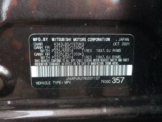 Photo 12 VIN: JA4APUAU1NU001127 - MITSUBISHI OUTLANDER 