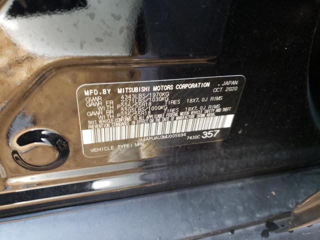 Photo 10 VIN: JA4APUAU3MU005694 - MITSUBISHI OUTLANDER 